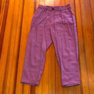 XL Zara casual pant in dark mauve
